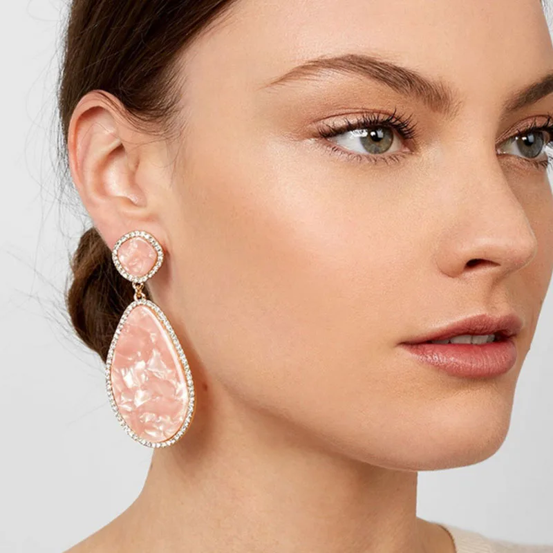 Геометрические массивные серьги из смолы женские ZA ювелирные изделия элегантные