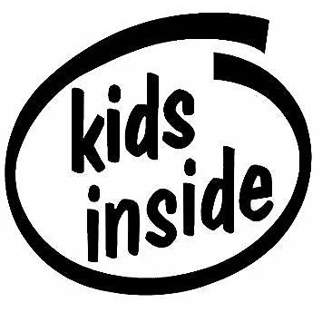 

(2Pcs) KIDS INSIDE Vinyl cut window decal ! BUMPER STICKER 15cm