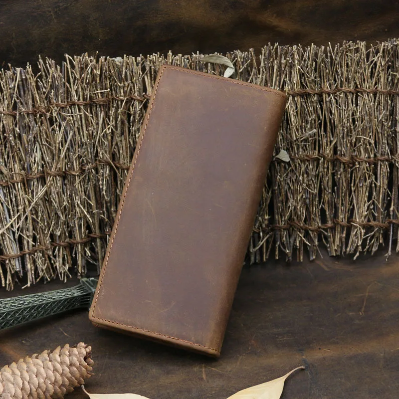 Кошелек мужской из натуральной кожи винтажный кошелек воловьей с отделением для