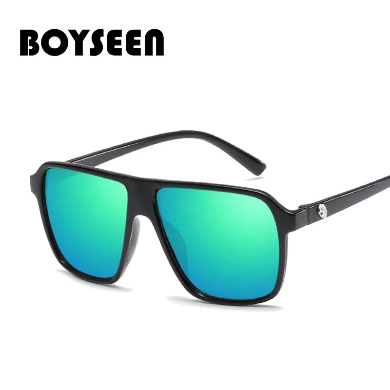 

BOYSEEN 2018 Fashion Man Sunglasses Men Women Mirror Photochromic Oversized Sunglasses Male Sun glasses For Men 9706