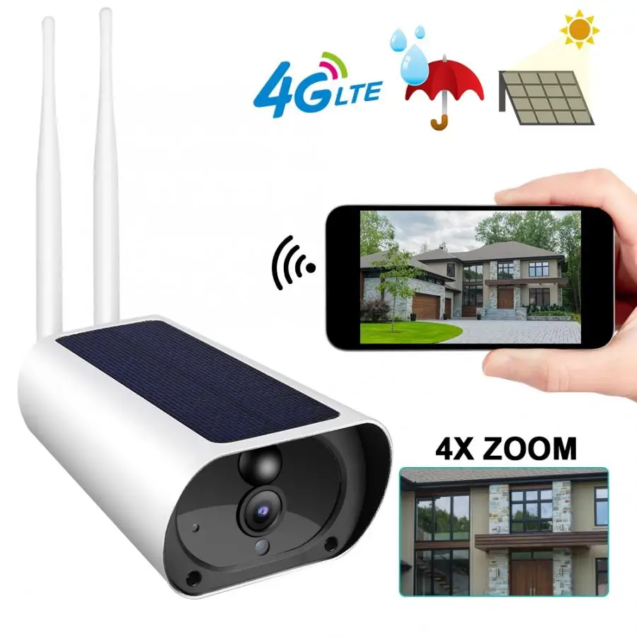 Беспроводная wi fi камера на солнечной батарее с 4 кратным увеличением 1080P