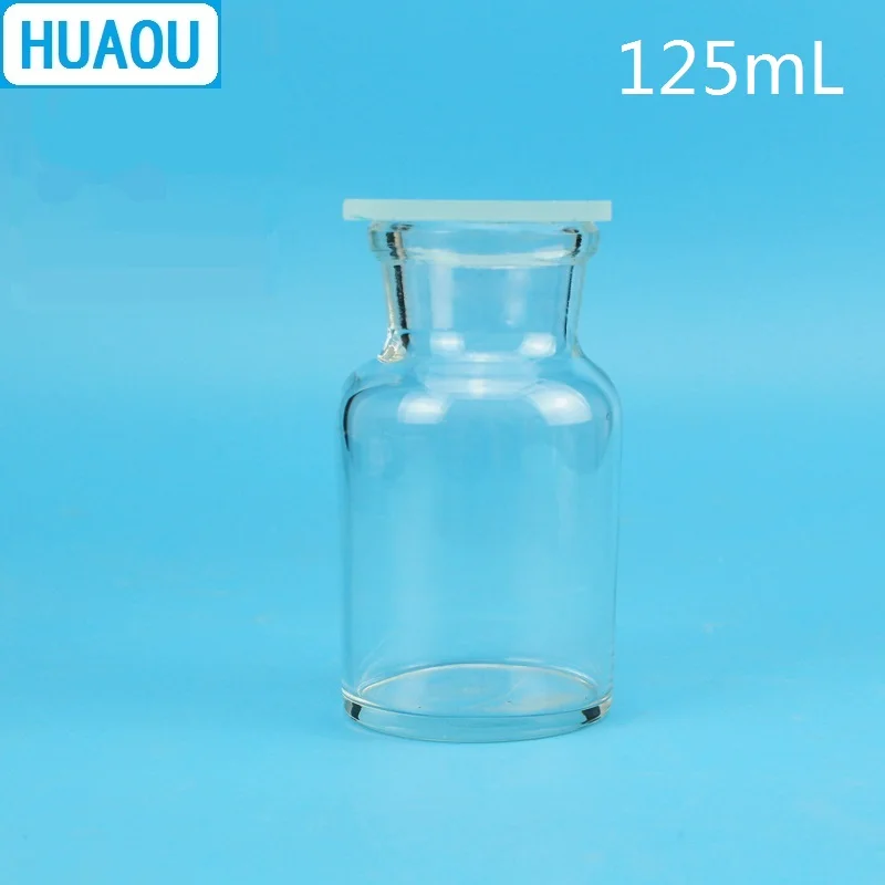 HUAOU 125 мл бутылка для сбора газа прозрачное стекло с наземным стеклянным листом
