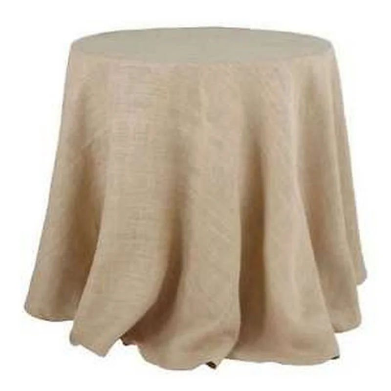 SMOPOR качественные l мешковины круглые льняные скатерти джутовые Hessian
