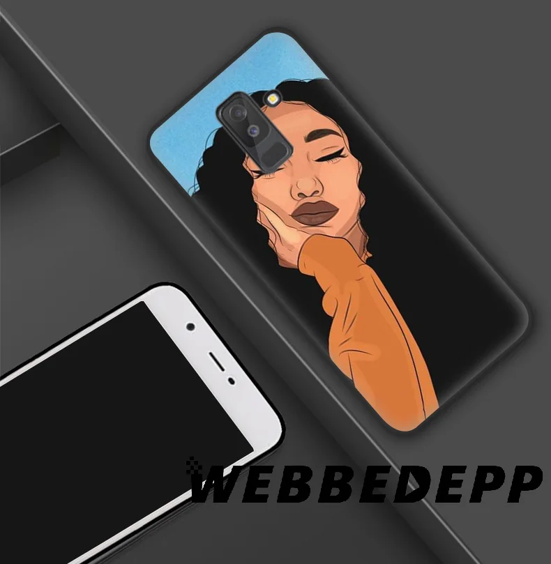 WEBBEDEPP афро Девушки Красочный Милый Мягкий силиконовый чехол для Samsung Galaxy A9 A8 A7 A6 Plus