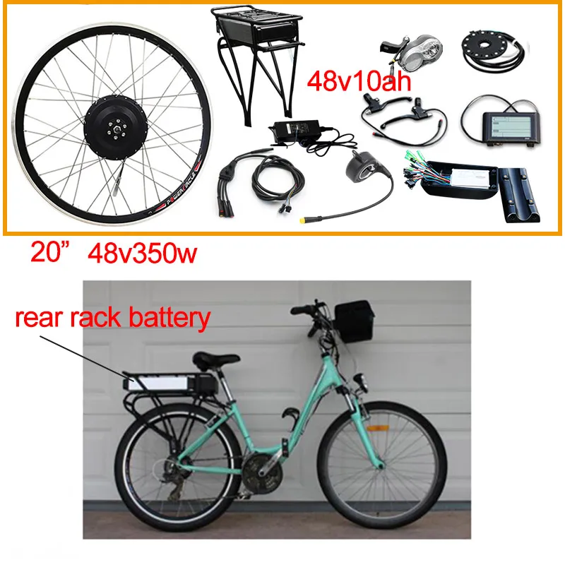 350W 48V10AH R 20 48 В 350 Вт 500 Вт Электрический велосипед комплект для 2" 26" 700C колесный мотор 48V10AH литиевая батарея Ebike e велосипед комплект для переоборудования электрического велосипеда - Цвет: 350W 48V10AH R 20