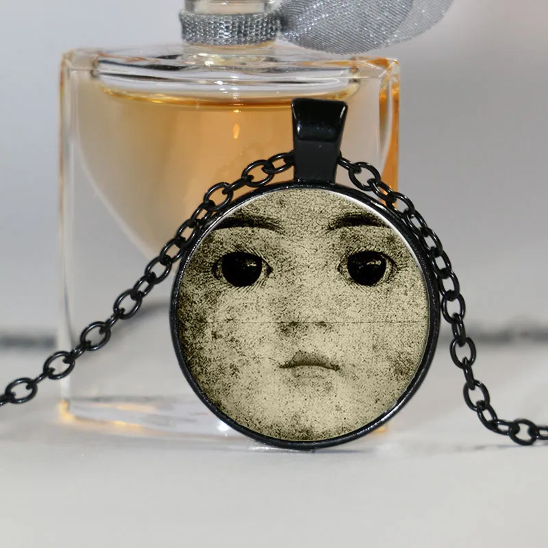 Винтажное ожерелье на Хэллоуин для младенцев с узором кулон в виде стеклянного