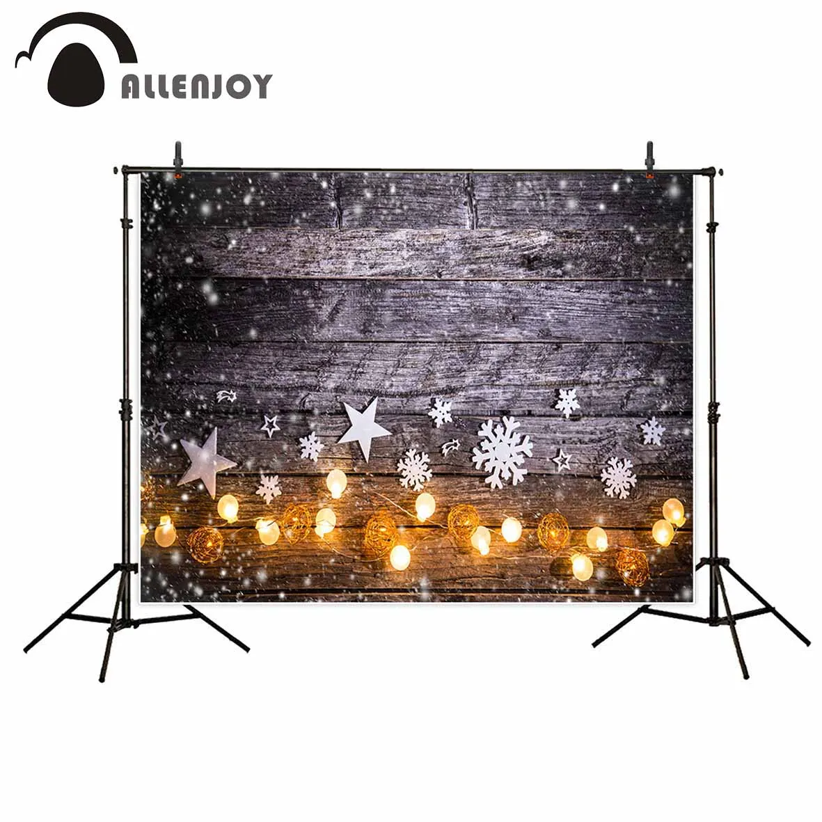 Allenjoy снег блестящая деревянная стена пол звезды фотографии фоны Винтаж теплый