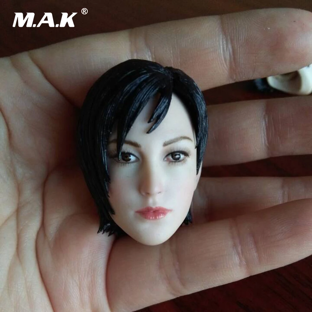 1:6 весы Famle голова лепить Ада Вонг с короткими волосами резьба Модель игрушки для