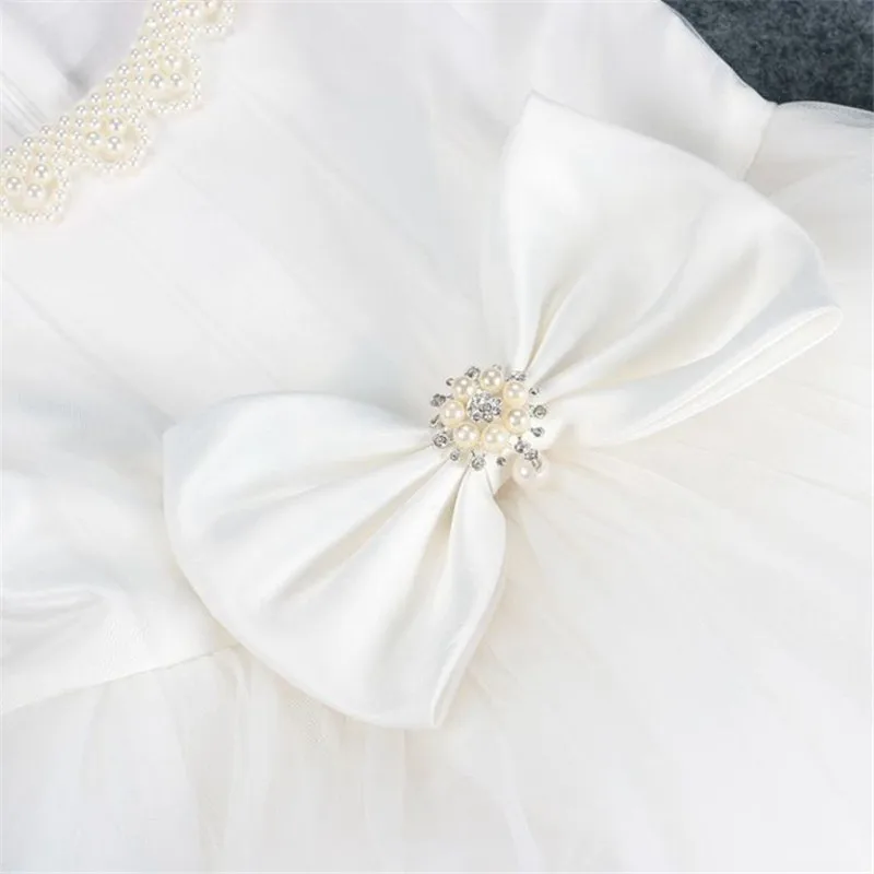 2017 Summer Girls Wedding Dress Children's Cloth O-Neck Sleeveless Party Princess Kids Clothing 8 Year Vestido With Bow | Детская