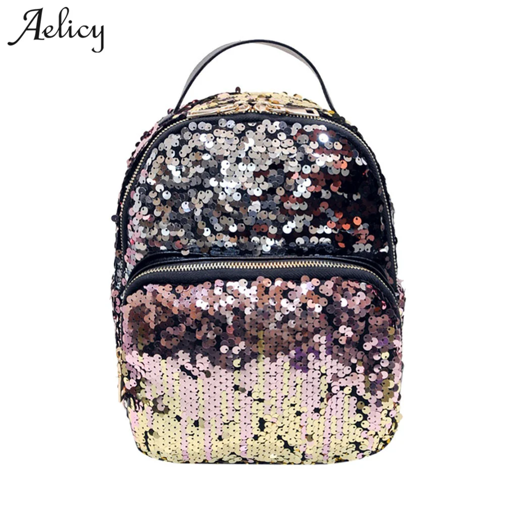 Женский рюкзак Aelicy из искусственной кожи с блестками|bling backpack|fashion women backpackwomen backpack