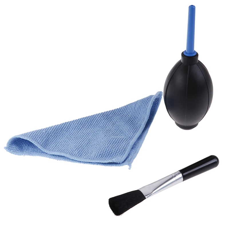 Hot 3PCS Dust Cleaner Camera Cleaning Kit Lens Brush+ Cloth+ Air Blower for Canon Nikon Sony DSLR ILDC and | Электроника