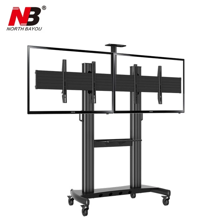 NB AVT1800 60 2A двойной экран ТВ Мобильная тележка 40 &quot 60&quot LED LCD плазменный крепление с