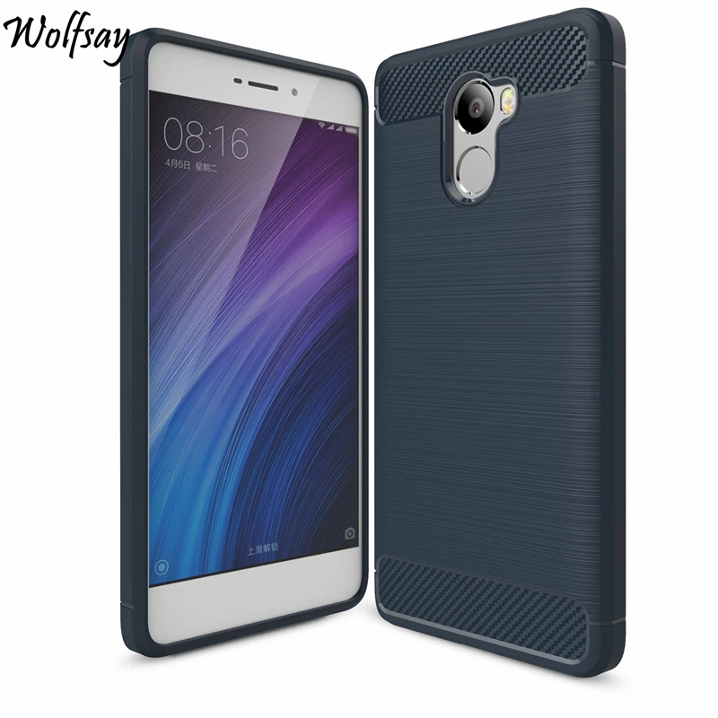 Wolfsay For Phone Cover Xiaomi Redmi 4 Case Rubber Silicone Luxury Funda &lt |