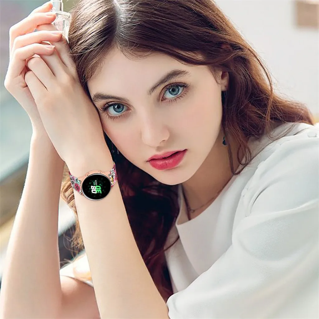 Ouhaobin силиконовый сменный спортивный ремешок для samsung Galaxy Watch Band 42 мм/Активный 40 мм Женский браслет 514#2