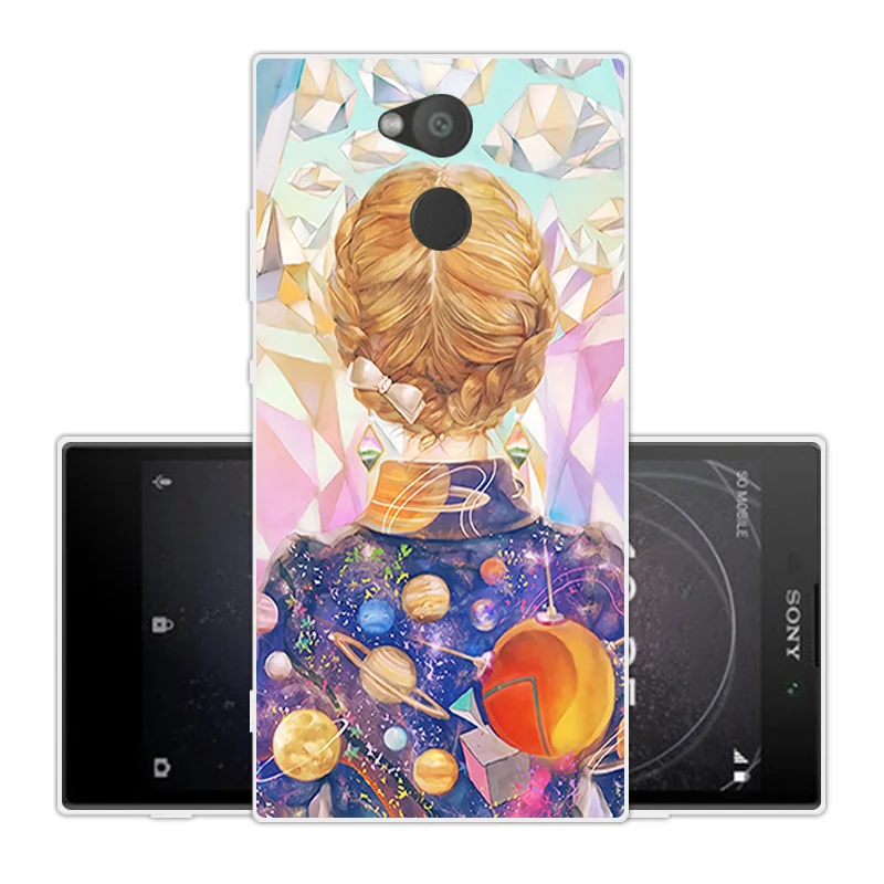 5.2&quot for Sony Xperia XA2 Protection Phone Cases Soft Silicone Pink Capa Ultrathin TPU Cover |