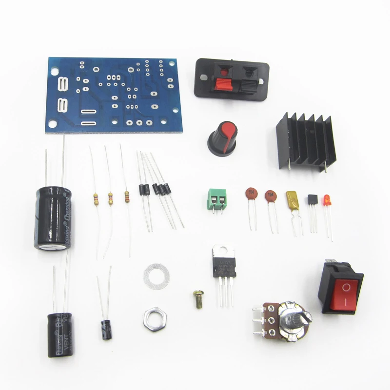 LM317 DC 5 V-35 V DIY Kit понижающий Питание модуль переменного тока/постоянного тока Регулируемый Напряжение регулятор с переключателем ВКЛ/ВЫКЛ