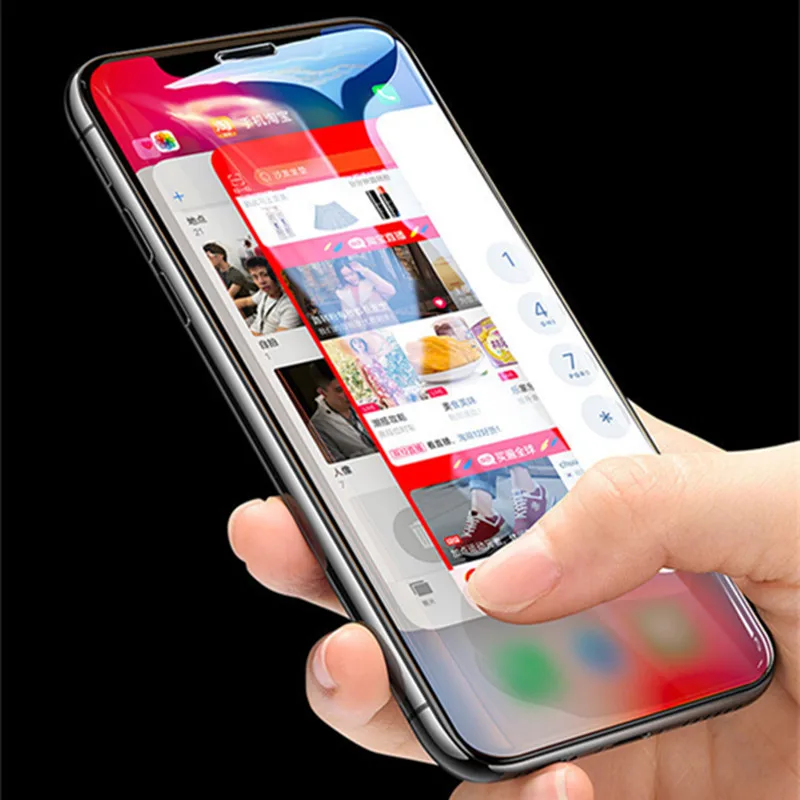 2 шт 9D полное покрытие экрана протектор на iPhone 7 6s 8 plus закаленное стекло для Xr Xsmax Xs