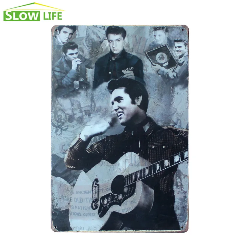Прохладный Элвис металлическая жестяная вывеска бар Настенный декор Винтаж для