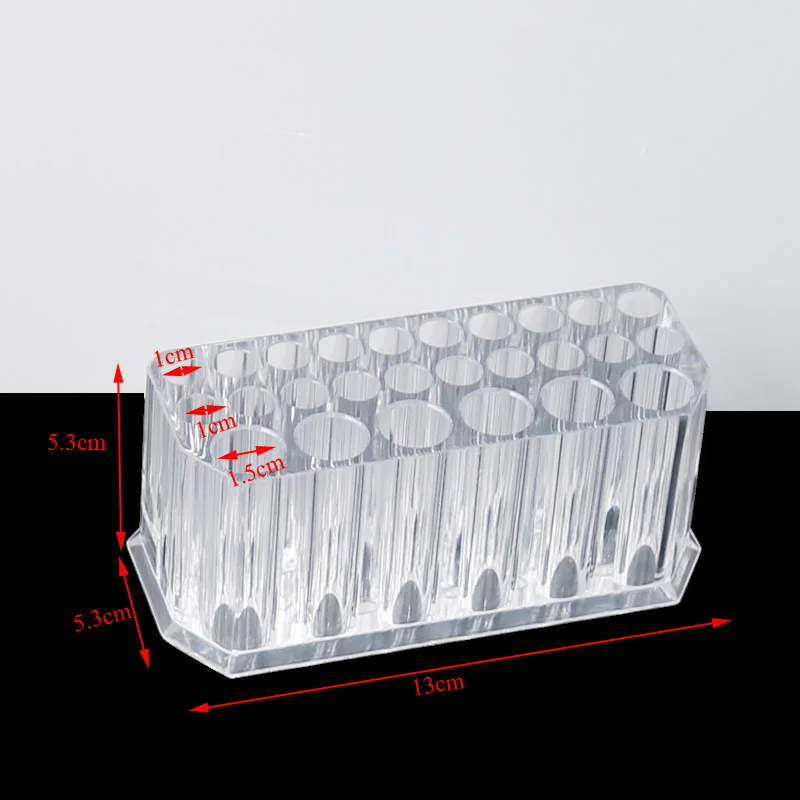 16 Slots Acrylic Makeup Brush Holder Clear Cosmetic Brush Storage Shelf Brush Stand Display Make Up Brush Storage Rack