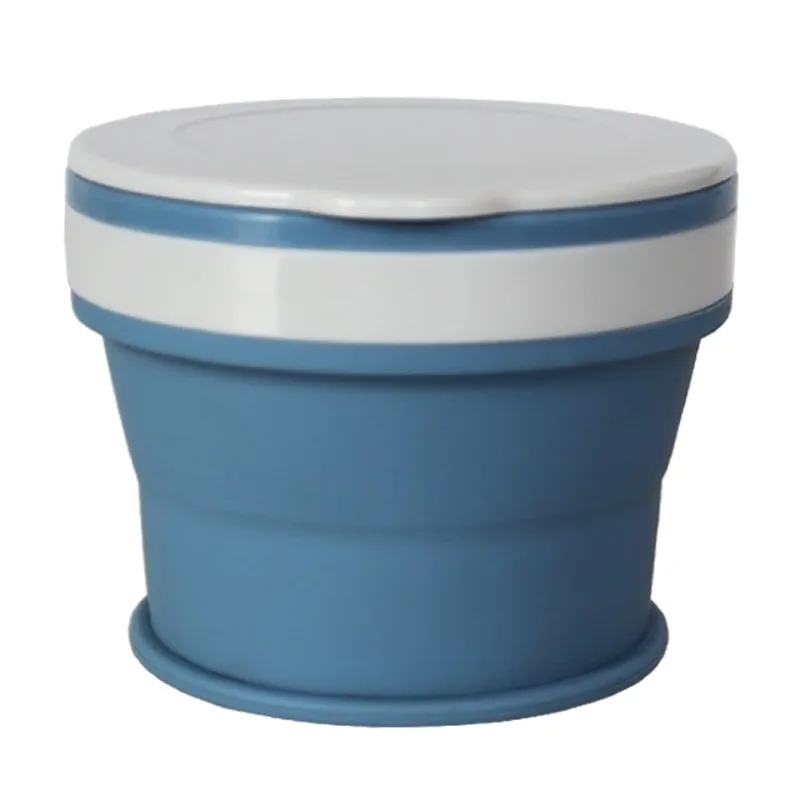 Складная портативная силиконовая чашка с крышкой 270 мл | Дом и сад