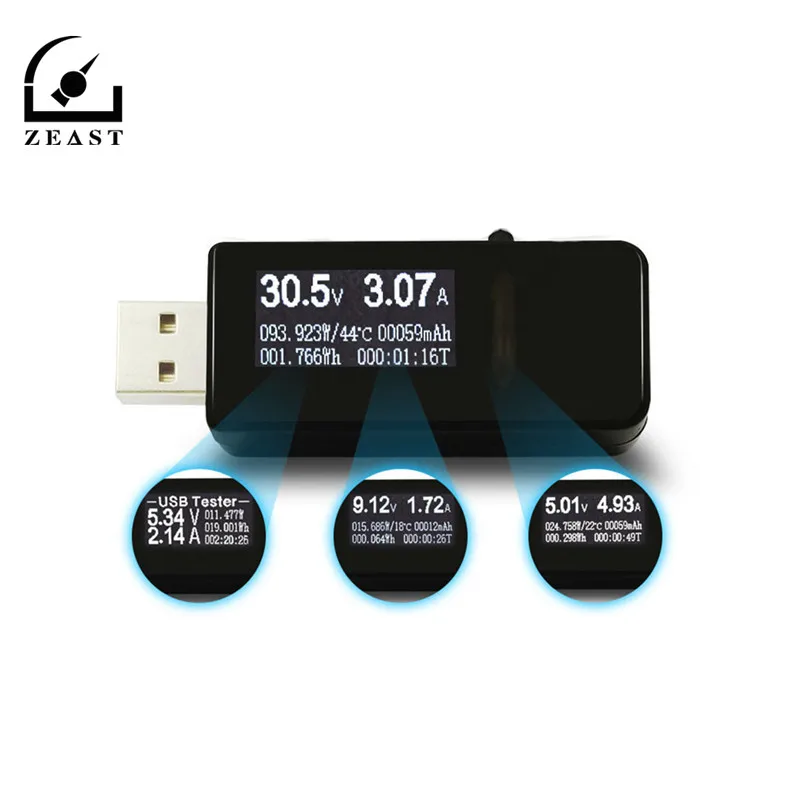 USB тестер 7 в 1 цифровой детектор напряжения постоянного тока мощность зарядное
