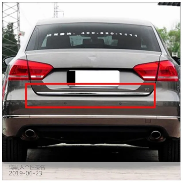 FITFOR 2011 2012 2013 2014 2015 VW PASSAT B7 хромированная задняя дверь багажника крышка-дверца