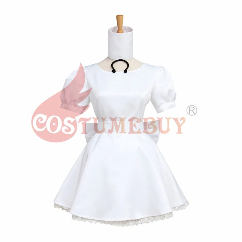 Costumebuy игры Косплей «Алиса: безумие возвращается Принцесса Белый Алиса Косплей Костюм Алисы официантка, горничная Платье вечерние костюмы на Хэллоуин