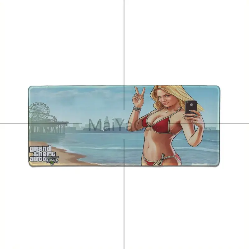 Крутой игровой коврик для мыши MaiYaCa с GTA 5 Beach girl мягкий резиновый профессиональный