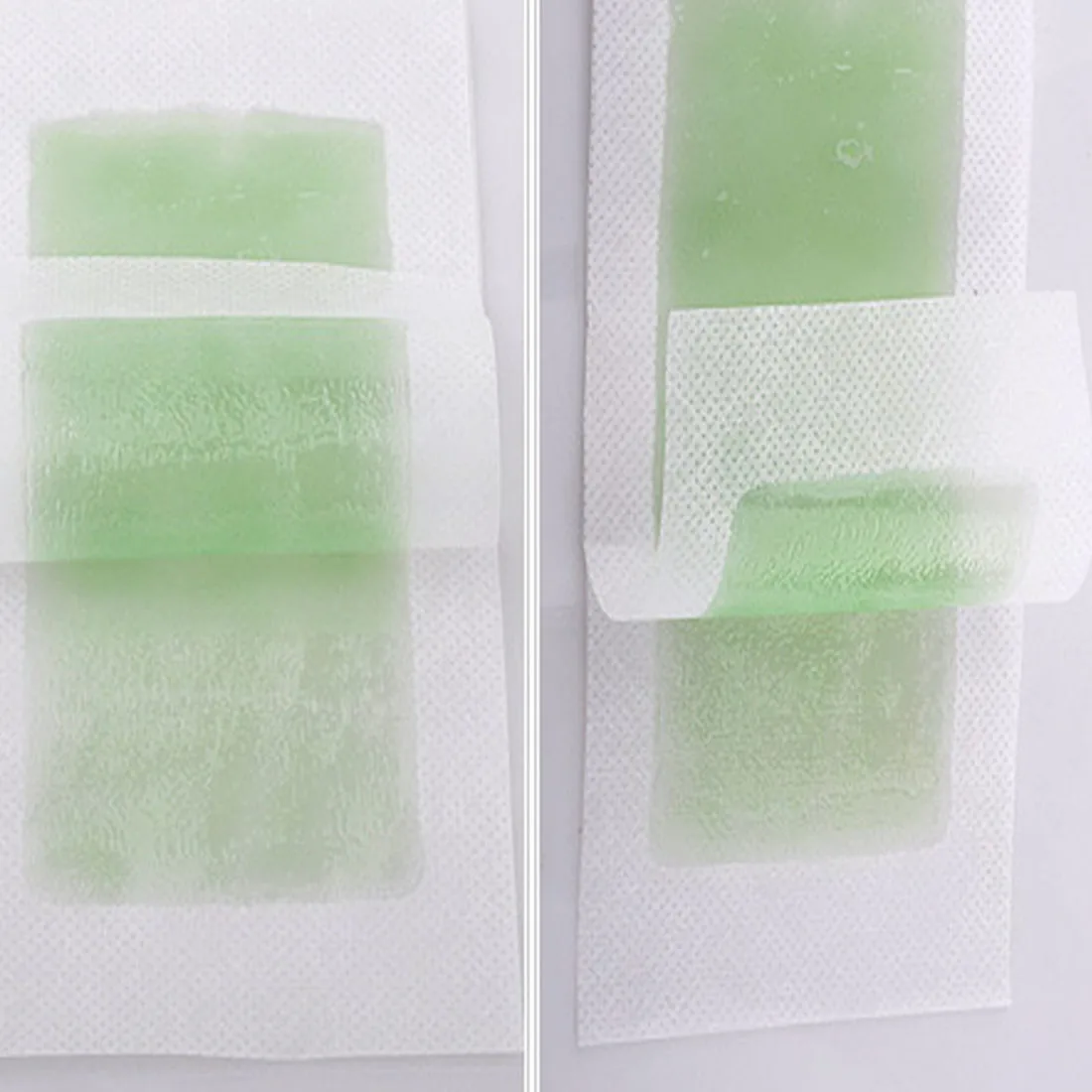 

Newest 10pcs 5 sheets Green Hair Removal Double Sided Cold Wax Strip Papers for Leg Body Face Waxing Nonwoven Depilatory Remover