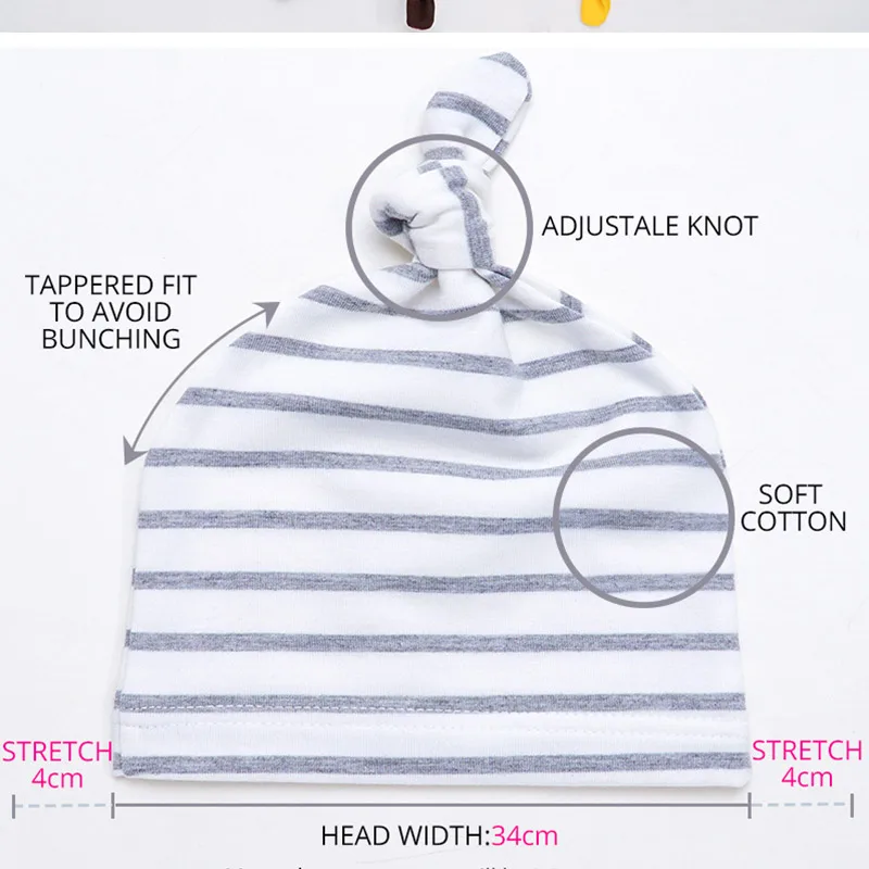 Модная детская шапочка, мягкая детская шапочка из хлопка, 29 цветов, полосатые шапочки для малышей, шапки для новорожденных, реквизит для фотосессии