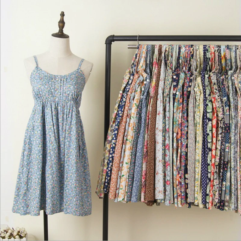 MYDC Mori Girl Summer Dress 2018 100% Cotton Vestidos Women Sweet Spaghetti Strap Casual mini Beach Floral 21-40 | Женская одежда