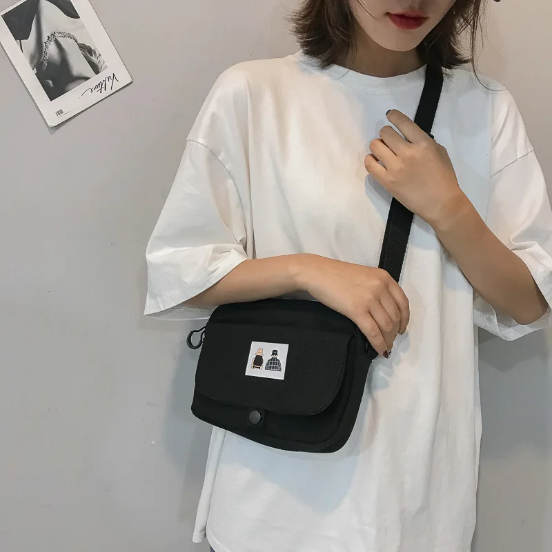 2019 летние новые модные Мультяшные холщовые сумки мессенджеры для женщин женские