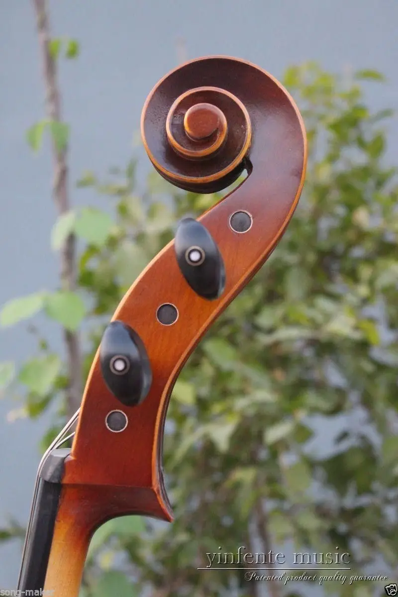 Yinfenteチェロ4 4 5弦チェロカエデトウヒ木材甘い音黒檀継手