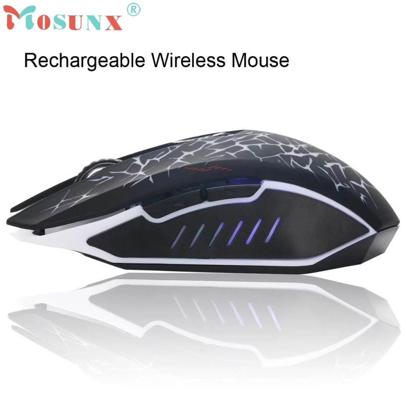 Беспроводная беззвучная мышь Raton светодиодный перезаряжаемый USB игровая с