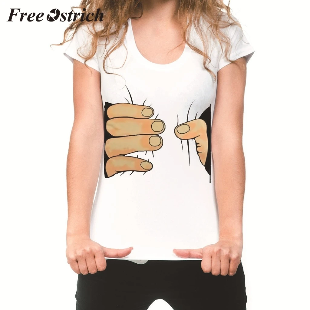 Бесплатная Страусиные Женские топы и женские летние повседневные с круглым