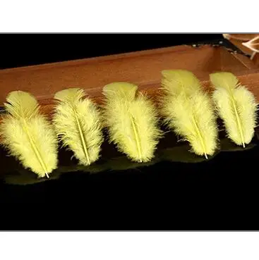 yellow 100 шт. Шлейфы 1-2 дюйма 4-8 см перо фазана Mariage перья, перо для детей на карнавал, Хэллоуин, Рождество "сделай сам" для декорирования вестибюлей - Цвет: yellow