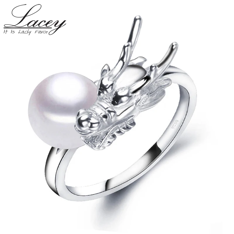 LACEY кольцо из пресноводного жемчуга 925 пробы серебряные ювелирные изделия 100%