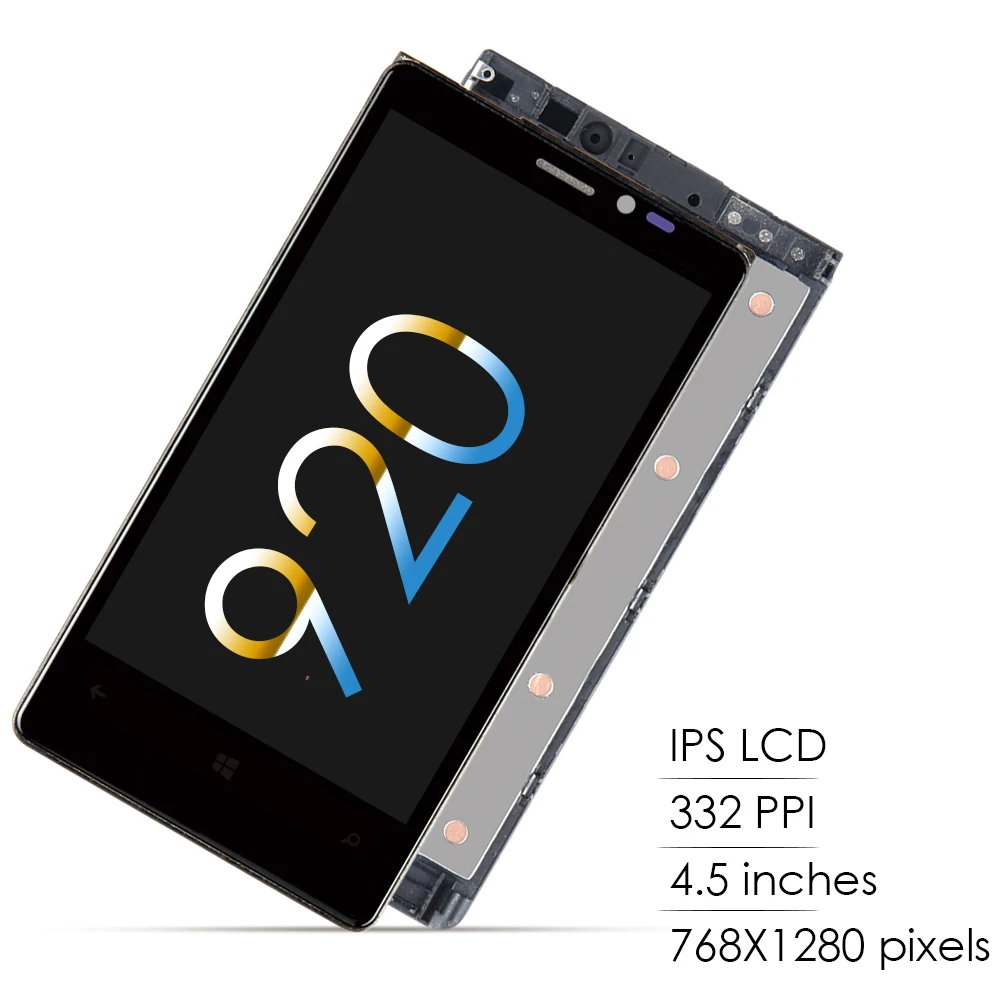 Sinbeda 4 5 &quotIPS ЖК дисплей для NOKIA Lumia 920 с сенсорным экраном сменная рамка стандартной