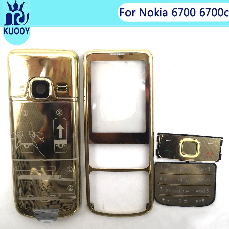 Зеркало заднего вида 6700 Металл полный Корпус чехол для Nokia 6700 классический 6700C Передняя средняя рамка пластина Батарея задняя крышка