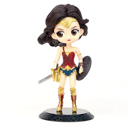 Wonder Woman Q posket Wonder Woman Харли Квинн Джокер супергерой ПВХ фигурка Аниме фигурки коллекционные куклы детские игрушки - Цвет: Wonder Woman