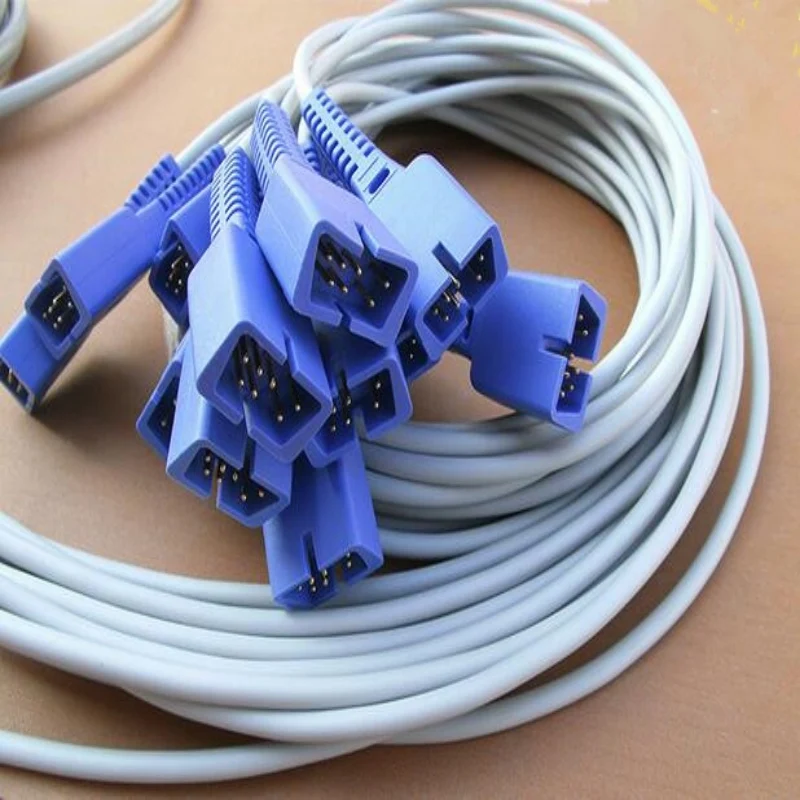 

Free Shipping Compatibe for Nellcor DB7 Pin to DB9 Pin Spo2 Extension Spo2 Adapter Cable TPU 2.4M Medical Adapter Cable and Wire