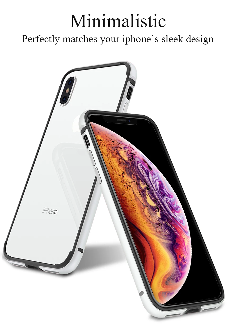 Чехол-бампер Ascromy для iPhone XS Max, Алюминиевый металлический защитный силиконовый чехол-рамка для iPhone X S XR, блестящие роскошные аксессуары
