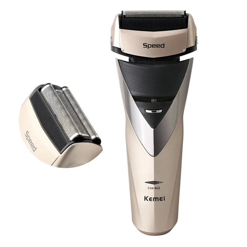 Перезаряжаемая Водонепроницаемая бритва, профессиональный электрический бритвенный станок для мужчин, триммер для бороды, возвратно-поступательное тройное лезвие, бритва 45D