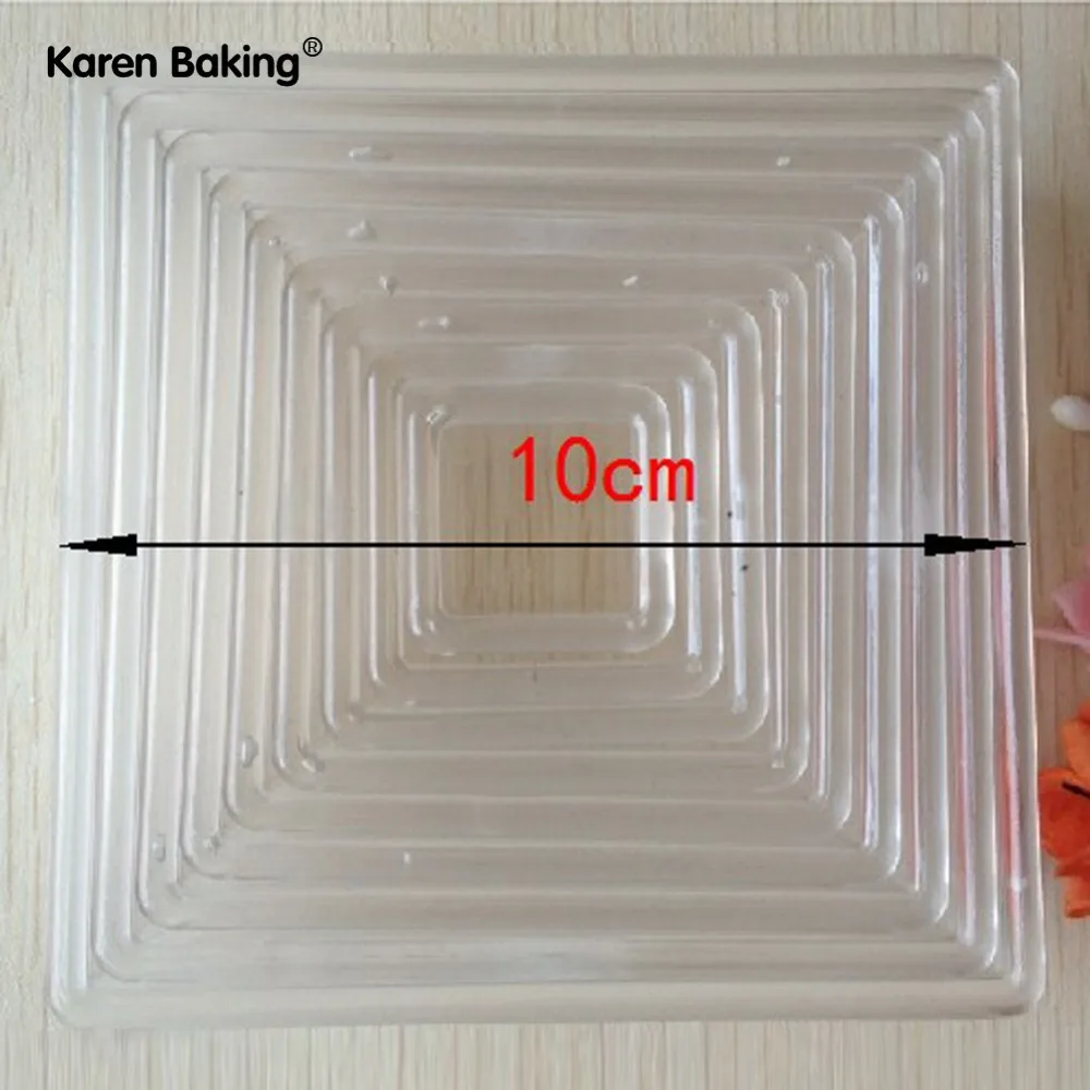 9 шт. установить новый квадрат Форма печенья торт украшения инструмент A021 | Дом и