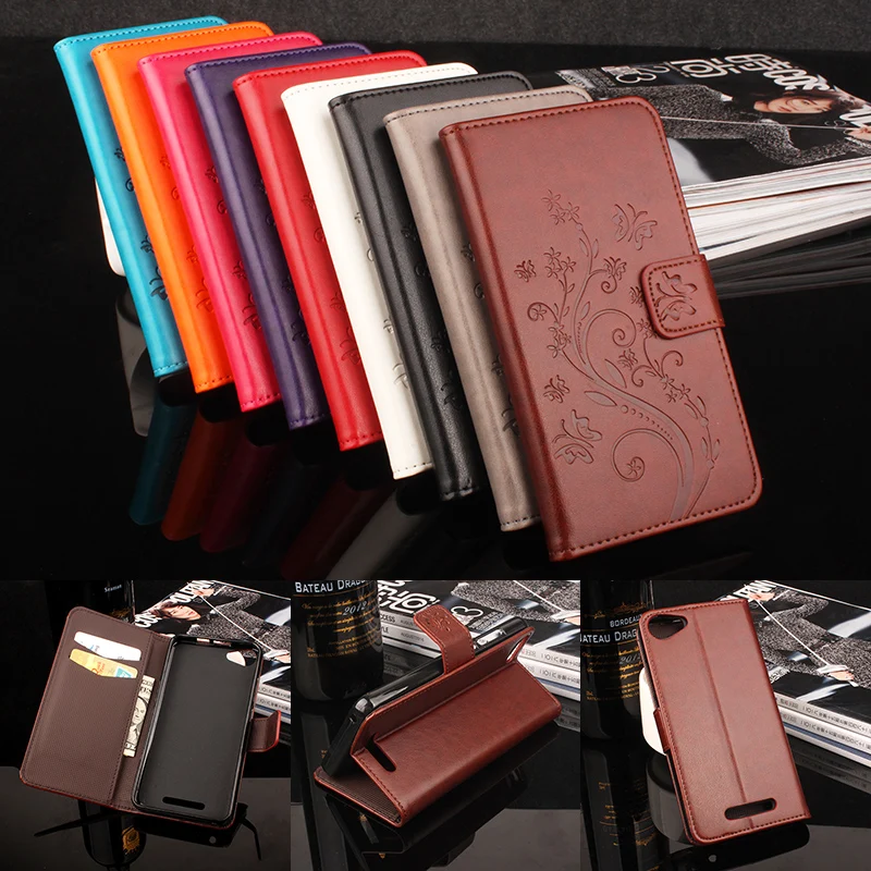 HongBaiwei Brand Flip Luxury Wallet Leather Case for Wiko Jerry K-kool Stand 3D Fashion Flower Card Bag Cover Coque | Мобильные