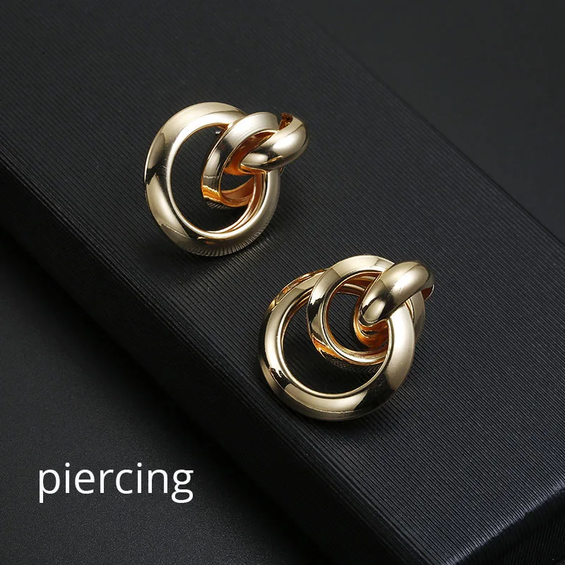 gold stud Трендовые золотые серьги-клипсы ZA, без пирсинга для женщин, модные макси-клипсы для женщин, подарки для вечеринки, ювелирные изделия Brincos - Окраска металла: gold stud