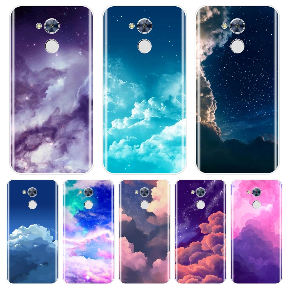 Задняя крышка из ТПУ для Huawei Honor 6A 4C 5C 6C Pro мягкий силиконовый чехол с облаком