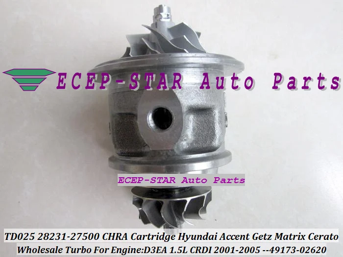 Картридж Turbo CHRA TD025 28231 27500 49173 02610 02612 для HYUNDAI акцент Гетц Matrix KIA Cerato Rio D3EA 1.5L CRDI|cartridge