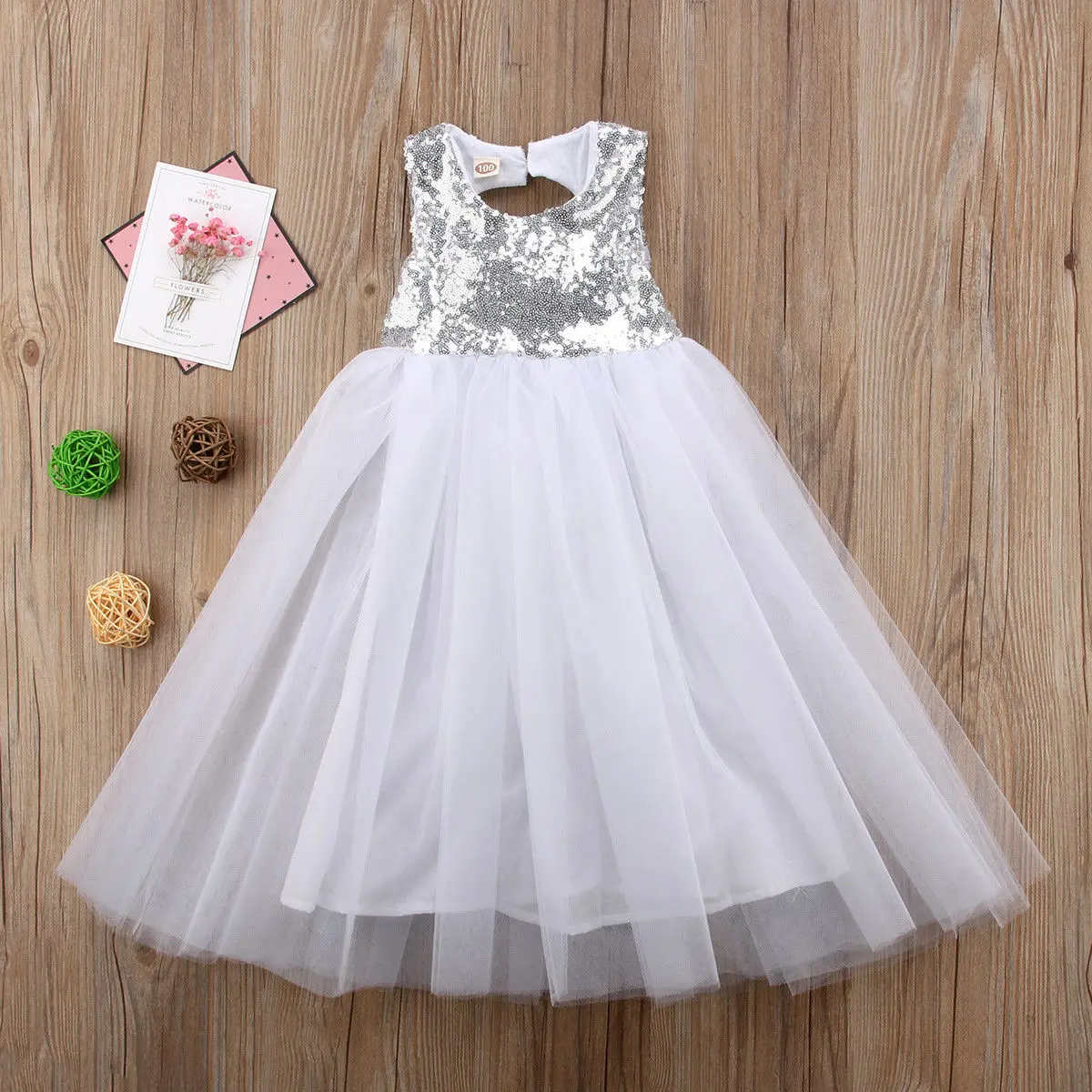 2018 Latest Children's Wear Toddler Infant Pageant Flower Girl Dress Wedding Bridesmaid Gown Formal Occasion Sequin 2-8T | Детская