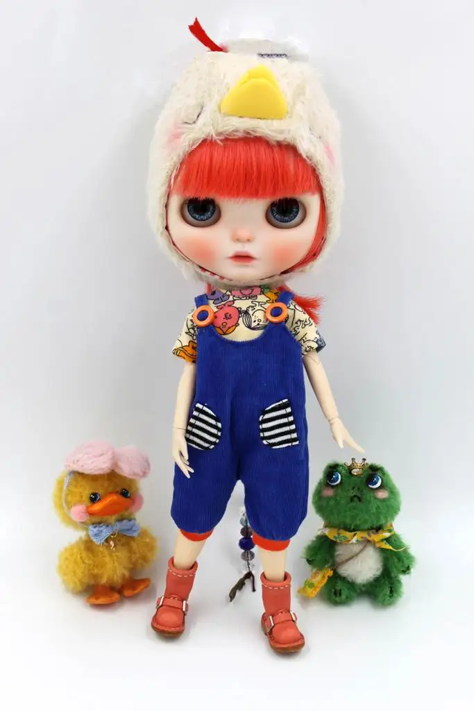 JSB02 Модная Одежда для куклы BJD костюмы из трех предметов Blyth куртка нагрудник